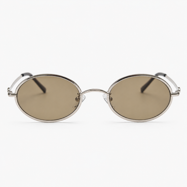 MAEF Aurelia Oval Metal Sunglasses