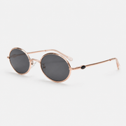 MAEF Aurelia Oval Metal Sunglasses
