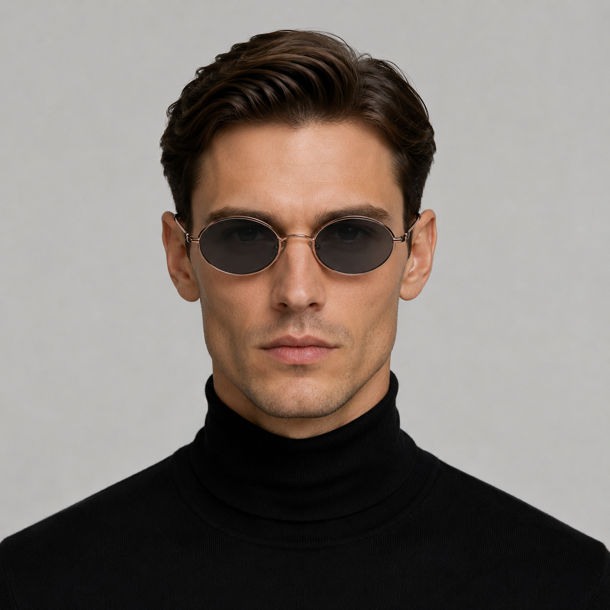 MAEF Aurelia Oval Metal Sunglasses