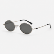 MAEF Aurelia Oval Metal Sunglasses