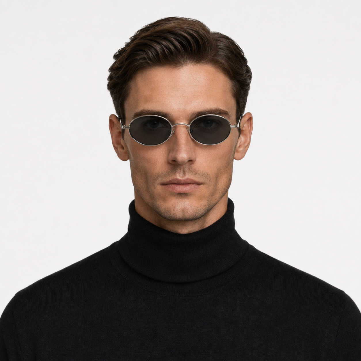 MAEF Aurelia Oval Metal Sunglasses
