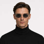 MAEF Aurelia Oval Metal Sunglasses