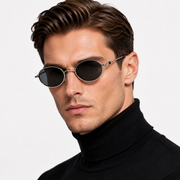 MAEF Aurelia Oval Metal Sunglasses