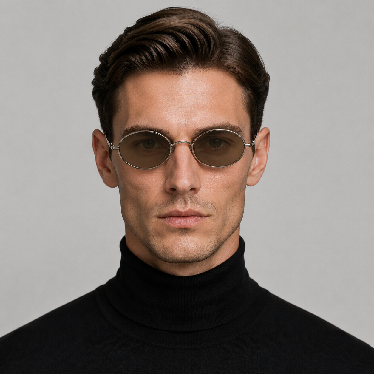 MAEF Aurelia Oval Metal Sunglasses